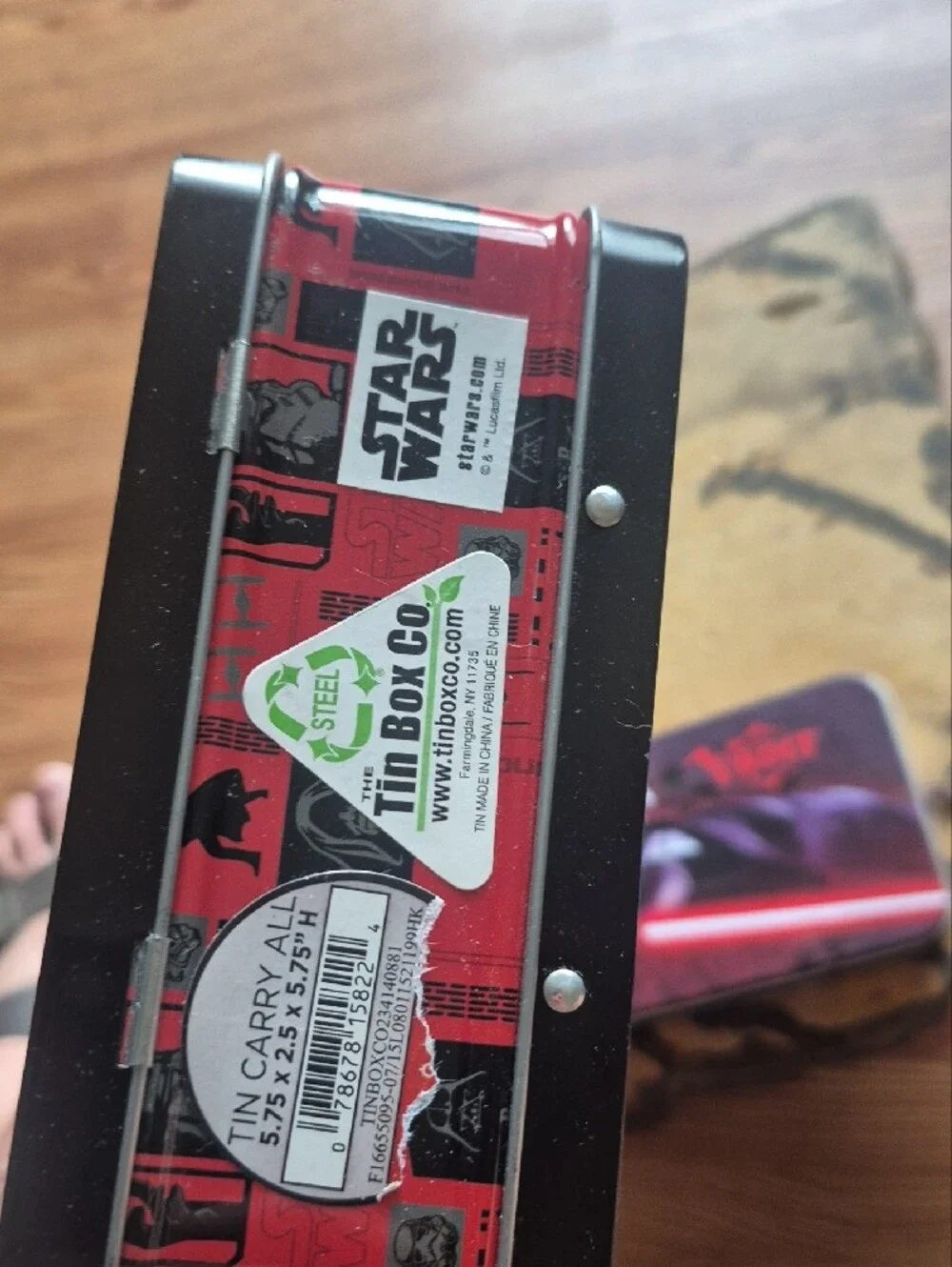 Star Wars Tin Lunch Box & Pencil Box Bundle  - Red, Black & Purple Artwork